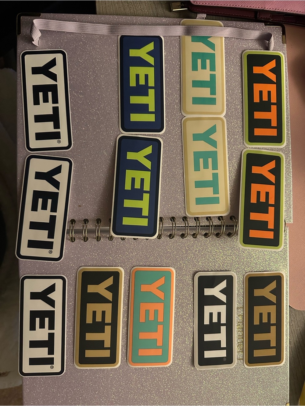 Yeti Assorted Logo Sticker Pack - Black, White, Blue, Green, Orange, Gold, Teal